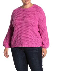 14th & Union Boatneck Popcorn Sweater (Plus Size)